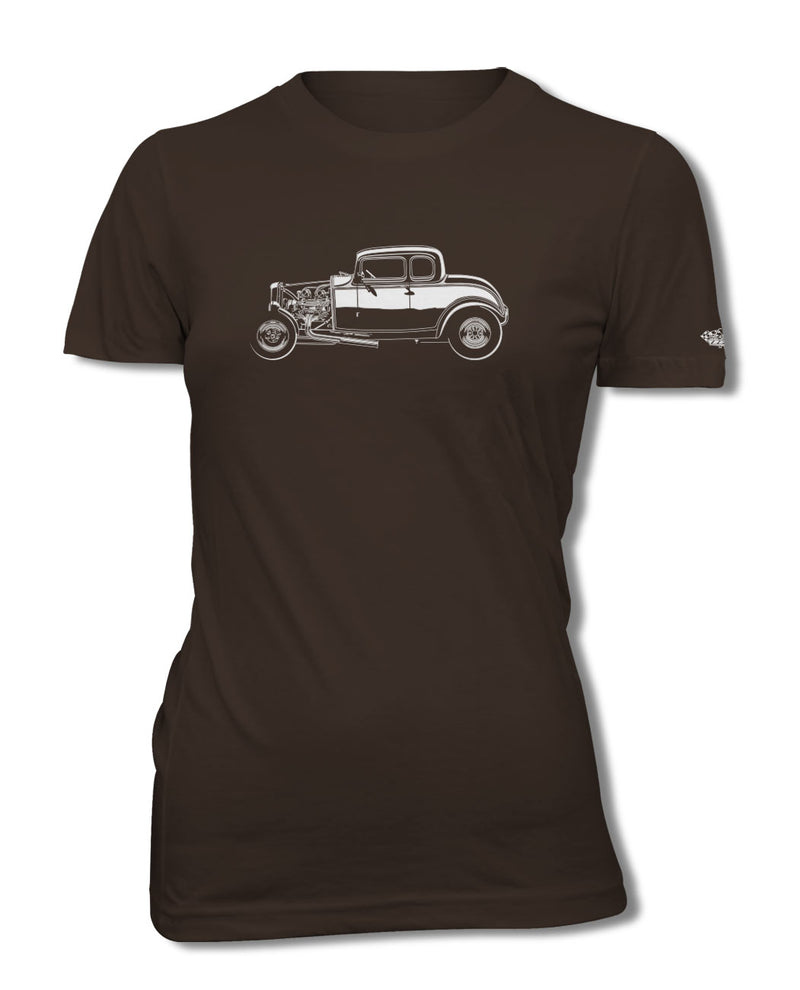 1932 Ford Coupe Milner’s Deuce American Graffiti T-Shirt - Women - Side View