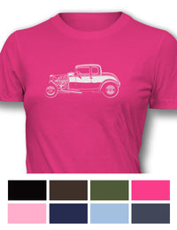 1932 Ford Coupe Milner’s Deuce American Graffiti T-Shirt - Women - Side View