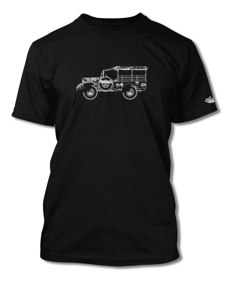 1944 Dodge WC-51 Weapons Carrier WWII T-Shirt - Men - Side View