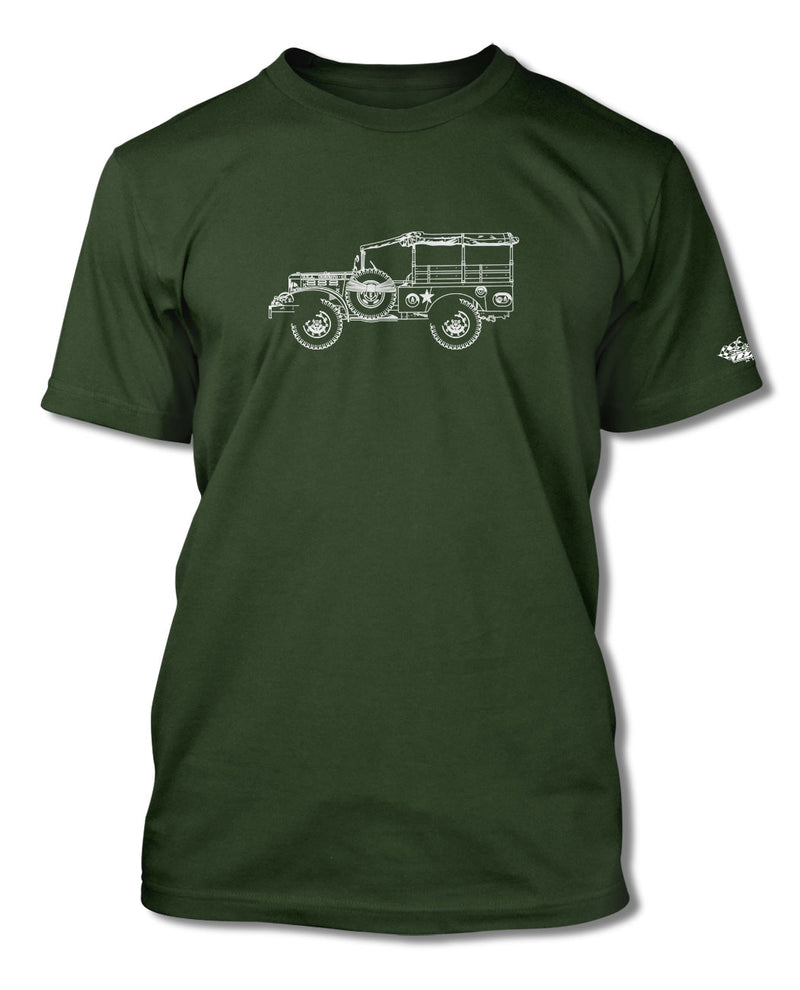 1944 Dodge WC-51 Weapons Carrier WWII T-Shirt - Men - Side View