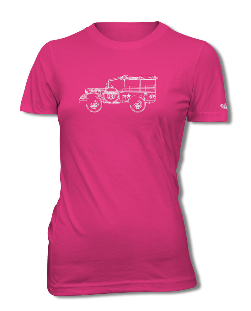 1944 Dodge WC-51 Weapons Carrier WWII T-Shirt - Women - Side View