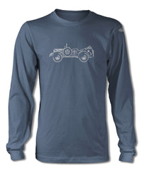 1944 Dodge WC-56 WC-57 Weapons Carrier WWII T-Shirt - Long Sleeves - Side View