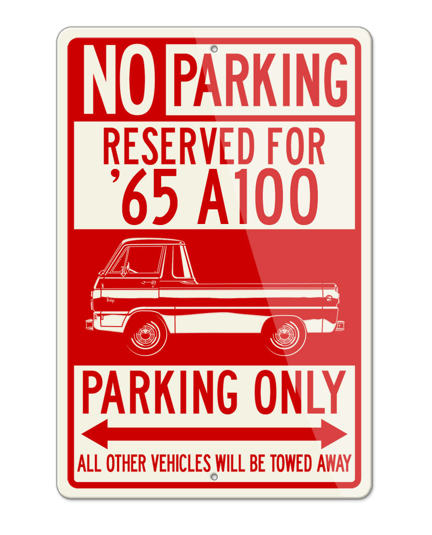 1965 Dodge A100 Pickup Parking Only Sign