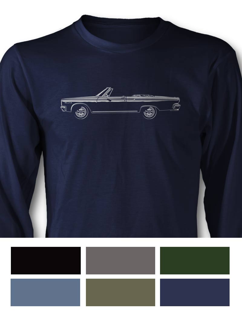 1965 Dodge Coronet 440 Convertible T-Shirt - Long Sleeves - Side View