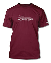 1965 Dodge A100 Pickup "Little Red Wagon" Dragster T-Shirt - Men - Side View