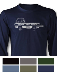 1965 Dodge A100 Pickup "Little Red Wagon" Dragster T-Shirt - Long Sleeves - Side View