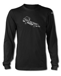 1965 Dodge A100 Pickup "Little Red Wagon" Wheelstand T-Shirt - Long Sleeves - Side View