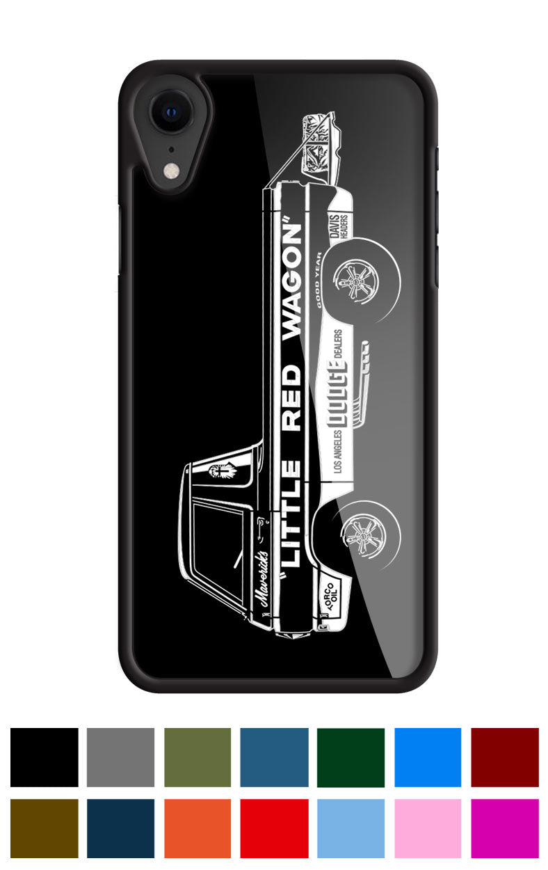 1965 Dodge A100 Pickup "Little Red Wagon" Dragster Smartphone Case - Side View