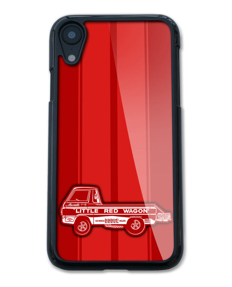 1965 Dodge A100 Pickup "Little Red Wagon" Dragster Smartphone Case - Racing Stripes