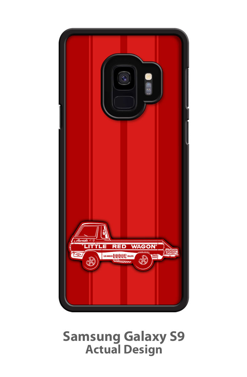 1965 Dodge A100 Pickup "Little Red Wagon" Dragster Smartphone Case - Racing Stripes