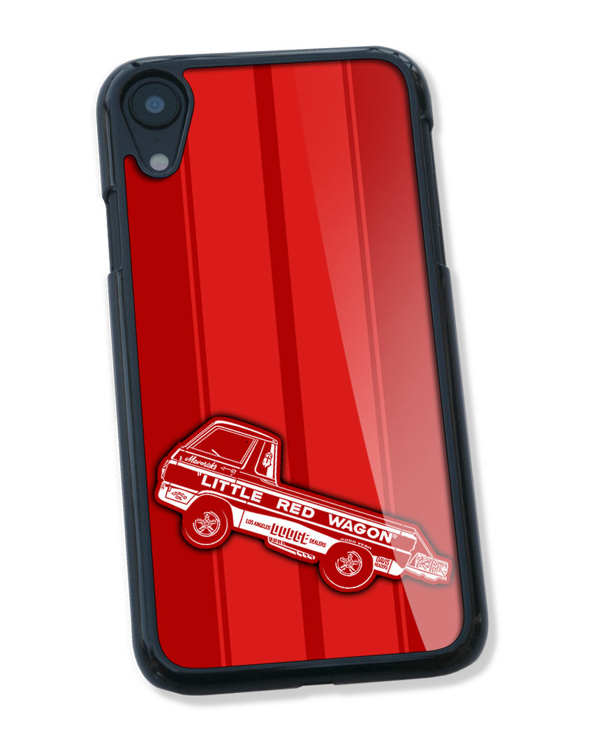 1965 Dodge A100 Pickup "Little Red Wagon" Wheelstand Smartphone Case - Racing Stripes