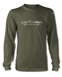 1965 Ford Mustang Base Convertible T-Shirt - Long Sleeves - Side View