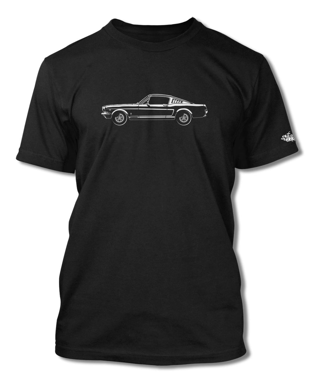 1965 Ford Mustang GT Fastback T-Shirt - Men - Side View