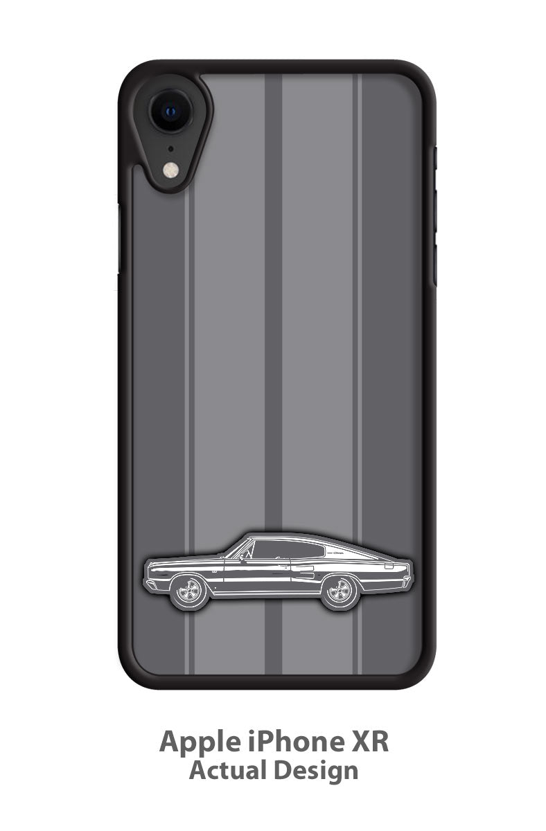 1968 Dodge Charger RT With Stripes Hardtop Smartphone Case - Racing Stripes