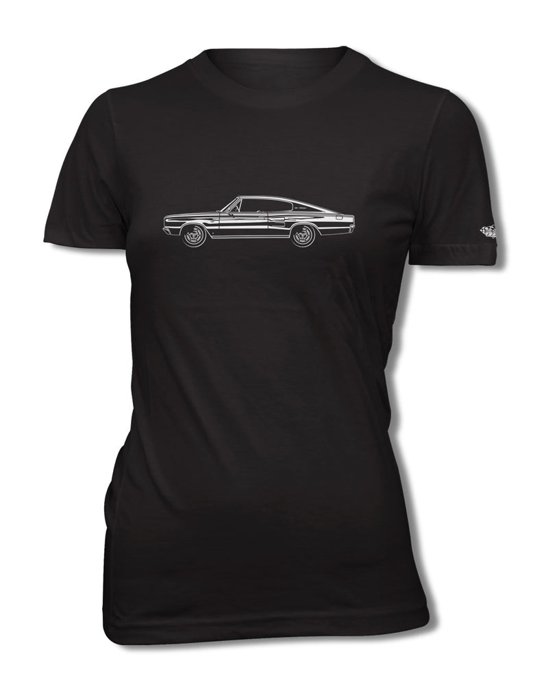 1966 Dodge Charger Coupe T-Shirt - Women - Side View