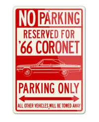 1966 Dodge Coronet 440 426 Hemi Convertible Parking Only Sign