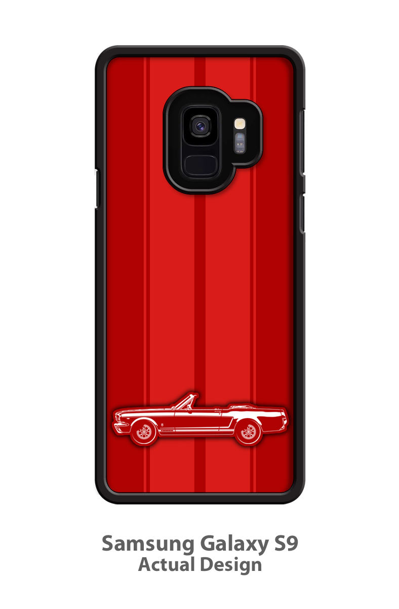 1966 Ford Mustang GT Convertible Smartphone Case - Racing Stripes