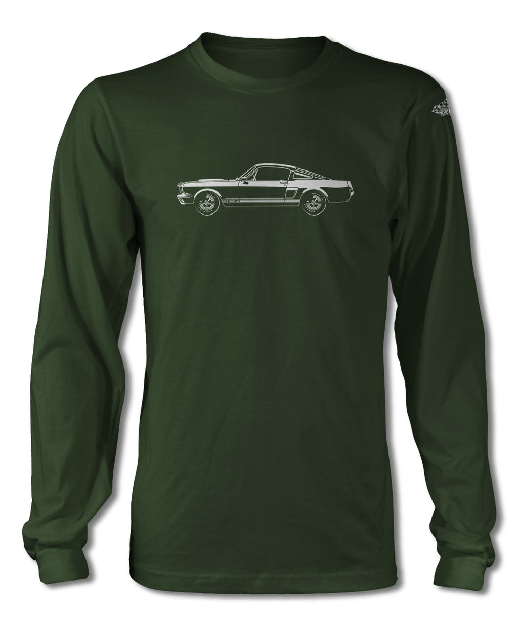 1966 Ford Mustang Shelby GT350 Hertz Fastback T-Shirt - Long Sleeves - Side View