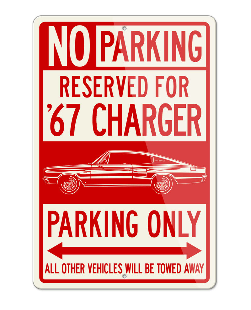 1967 Dodge Charger Coupe Parking Only Sign
