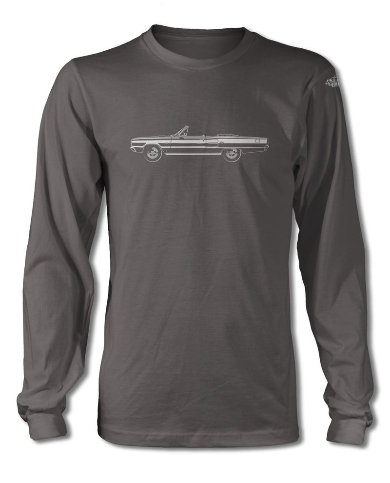 1967 Dodge Coronet RT Convertible T-Shirt - Long Sleeves - Side View