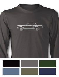 1967 Ford Mustang Base Coupe T-Shirt - Long Sleeves - Side View