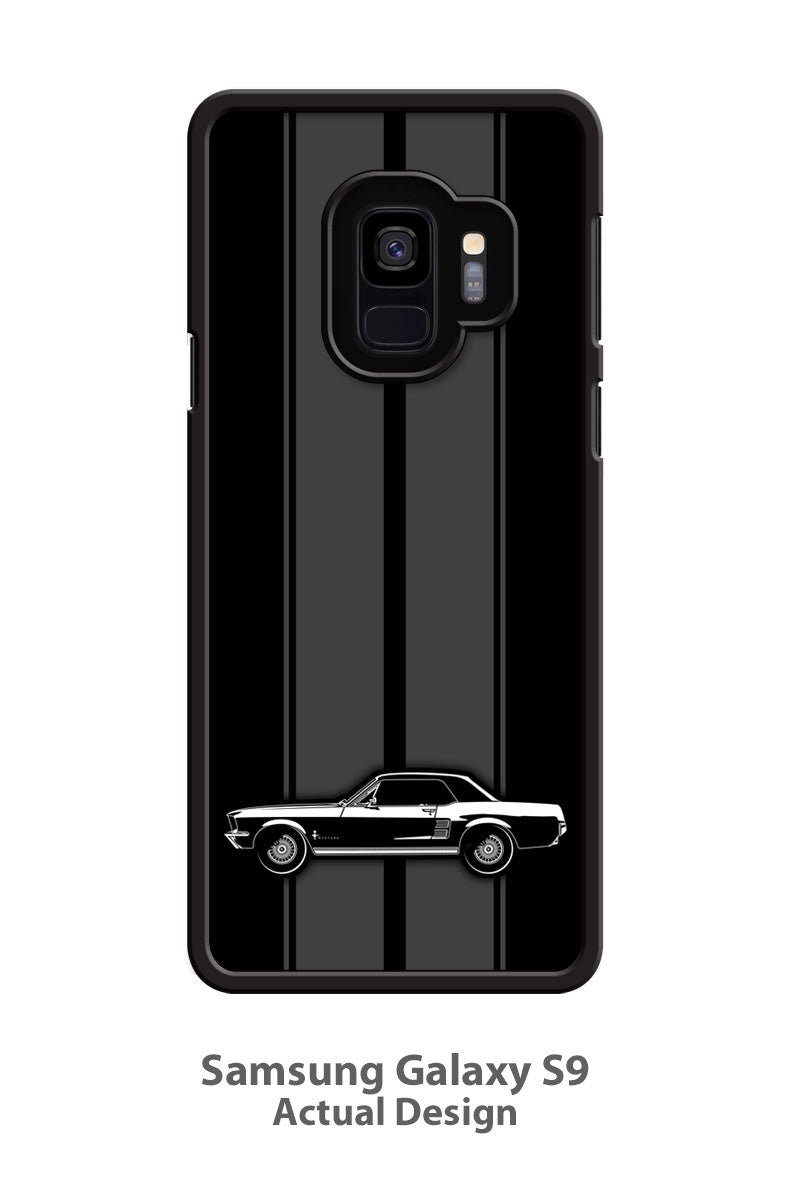 1967 Ford Mustang Base Coupe  Smartphone Case - Racing Stripes