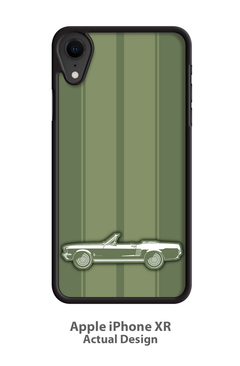1967 Ford Mustang Base Convertible Smartphone Case - Racing Stripes