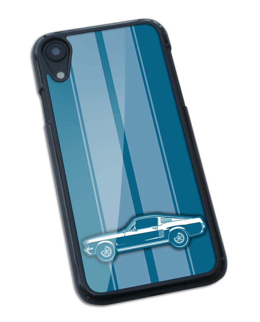 1967 Ford Mustang Base Fastback Smartphone Case - Racing Stripes