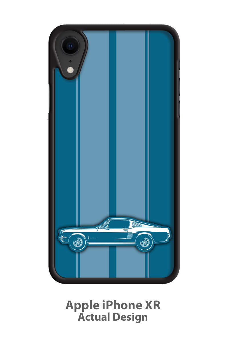 1967 Ford Mustang Base Fastback Smartphone Case - Racing Stripes