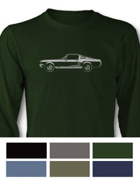 1967 Ford Mustang GT Fastback T-Shirt - Long Sleeves - Side View