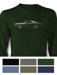 1968 Dodge Charger RT Bullitt Hardtop T-Shirt - Long Sleeves - Side View