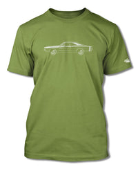 1968 Dodge Charger RT With Stripes Coupe T-Shirt - Men - Side View