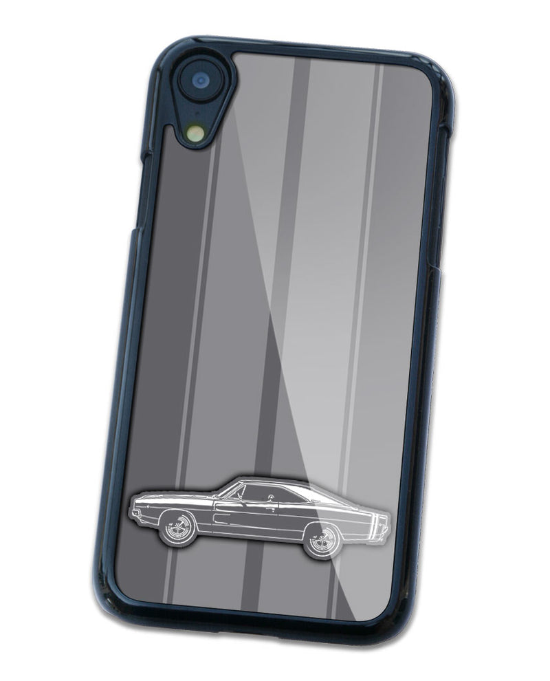 1968 Dodge Charger RT With Stripes Hardtop Smartphone Case - Racing Stripes