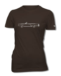 1968 Dodge Coronet RT with Stripes Convertible T-Shirt - Women - Side View