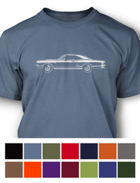 1968 Dodge Coronet RT with Stripes Hardtop T-Shirt - Men - Side View