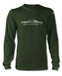 1968 Dodge Coronet RT with Stripes Hardtop T-Shirt - Long Sleeves - Side View