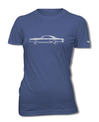 1968 Dodge Coronet RT with Stripes Hardtop T-Shirt - Women - Side View