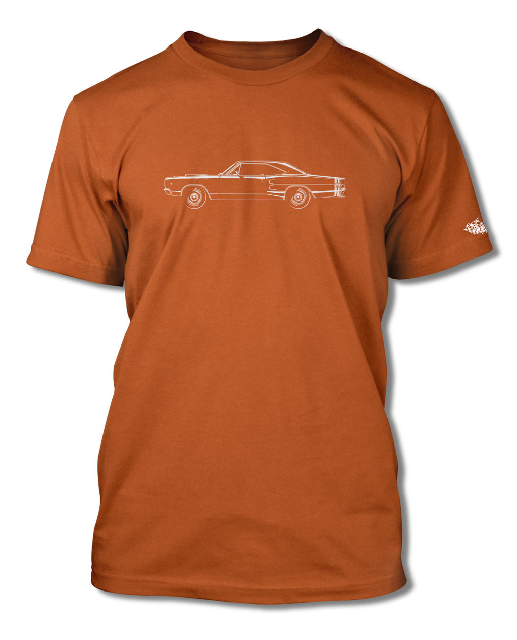 1968 Dodge Coronet Super Bee Coupe T-Shirt - Men - Side View