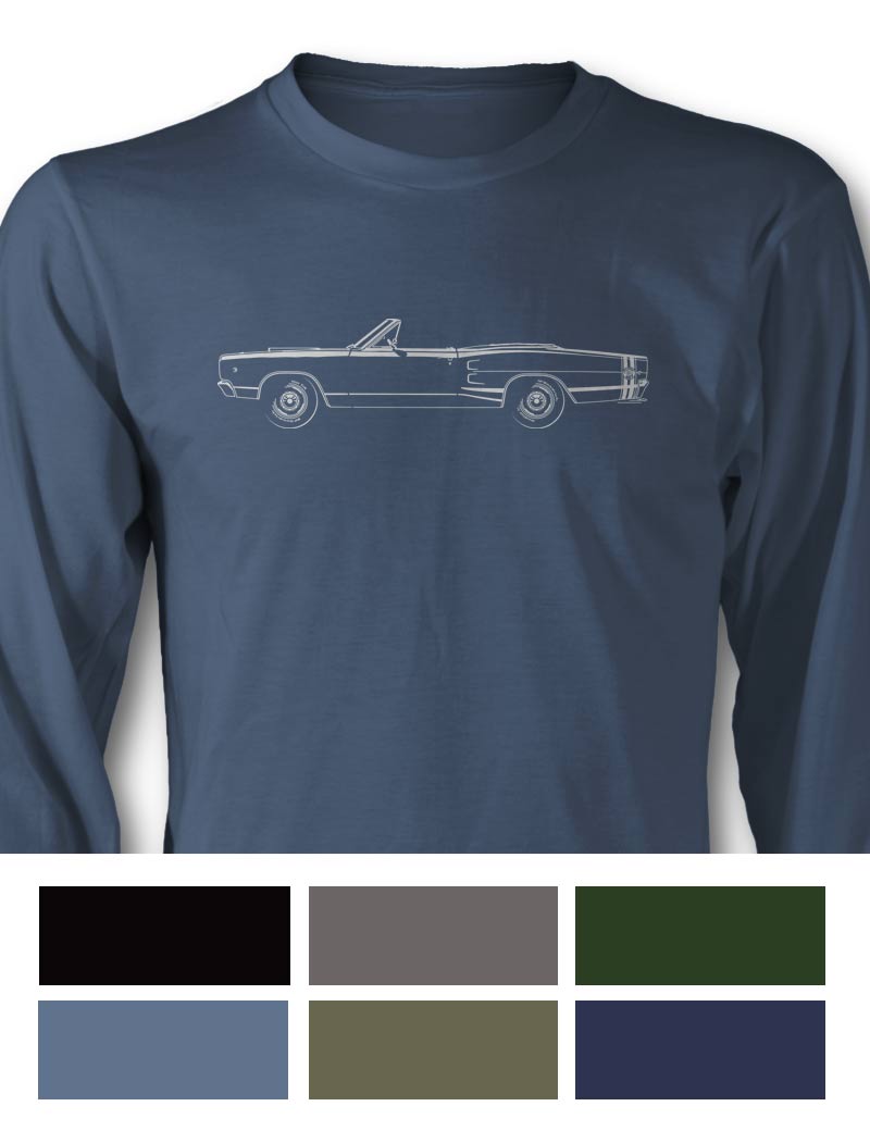 1968 Dodge Coronet Super Bee Convertible T-Shirt - Long Sleeves - Side View