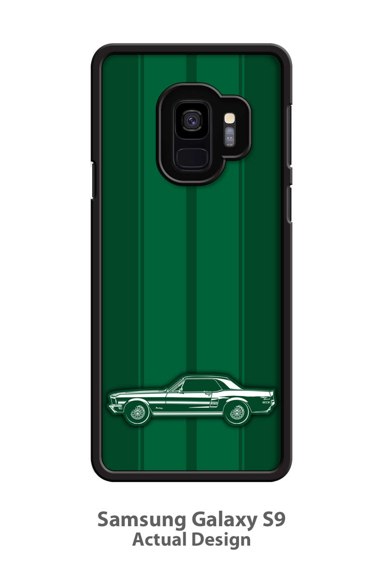 1968 Ford Mustang GT / CS Coupe Smartphone Case - Racing Stripes