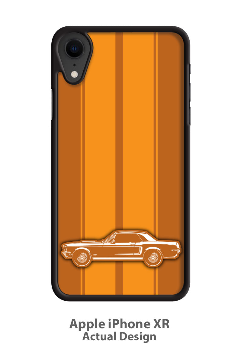 1968 Ford Mustang GT Coupe with Stripes Smartphone Case - Racing Stripes
