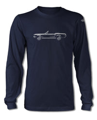 1968 Ford Mustang Base Convertible T-Shirt - Long Sleeves - Side View