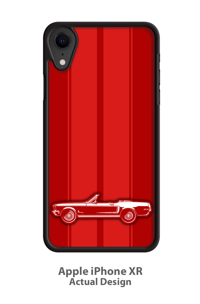 1968 Ford Mustang Base Convertible with Stripes Smartphone Case - Racing Stripes
