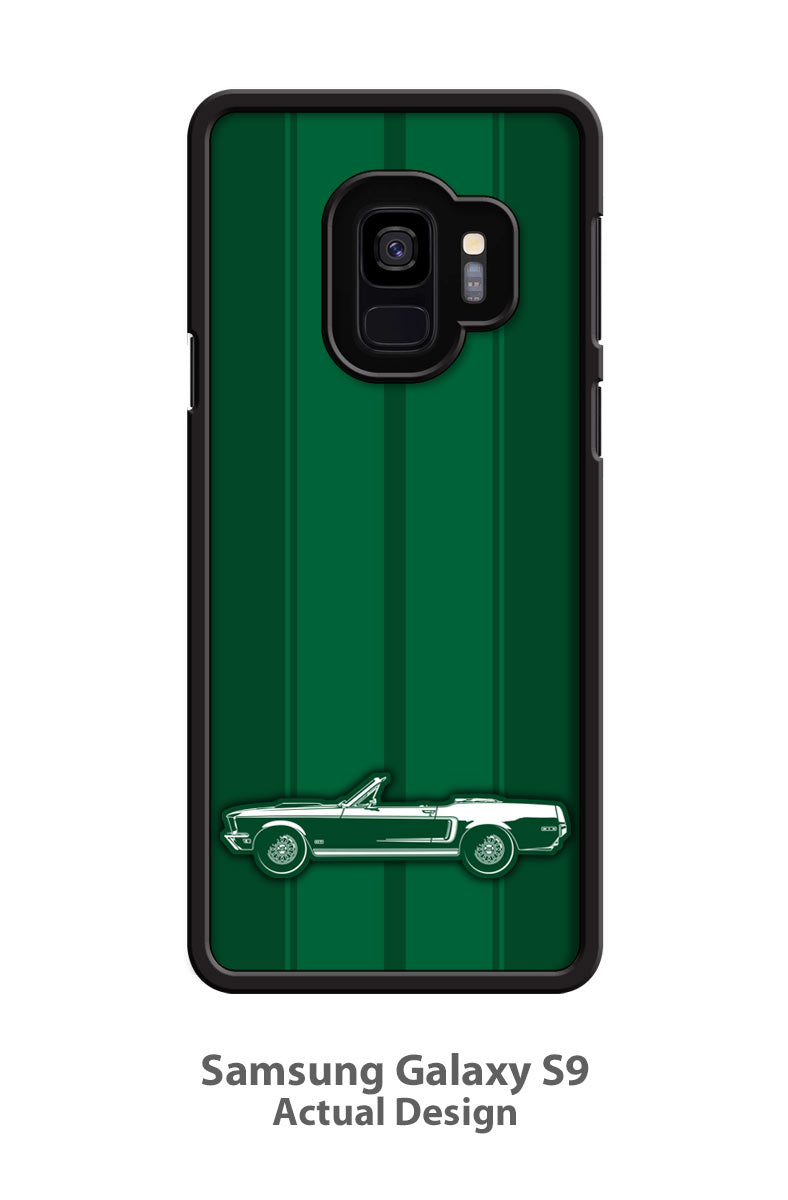 1968 Ford Mustang GT Convertible with Stripes Smartphone Case - Racing Stripes