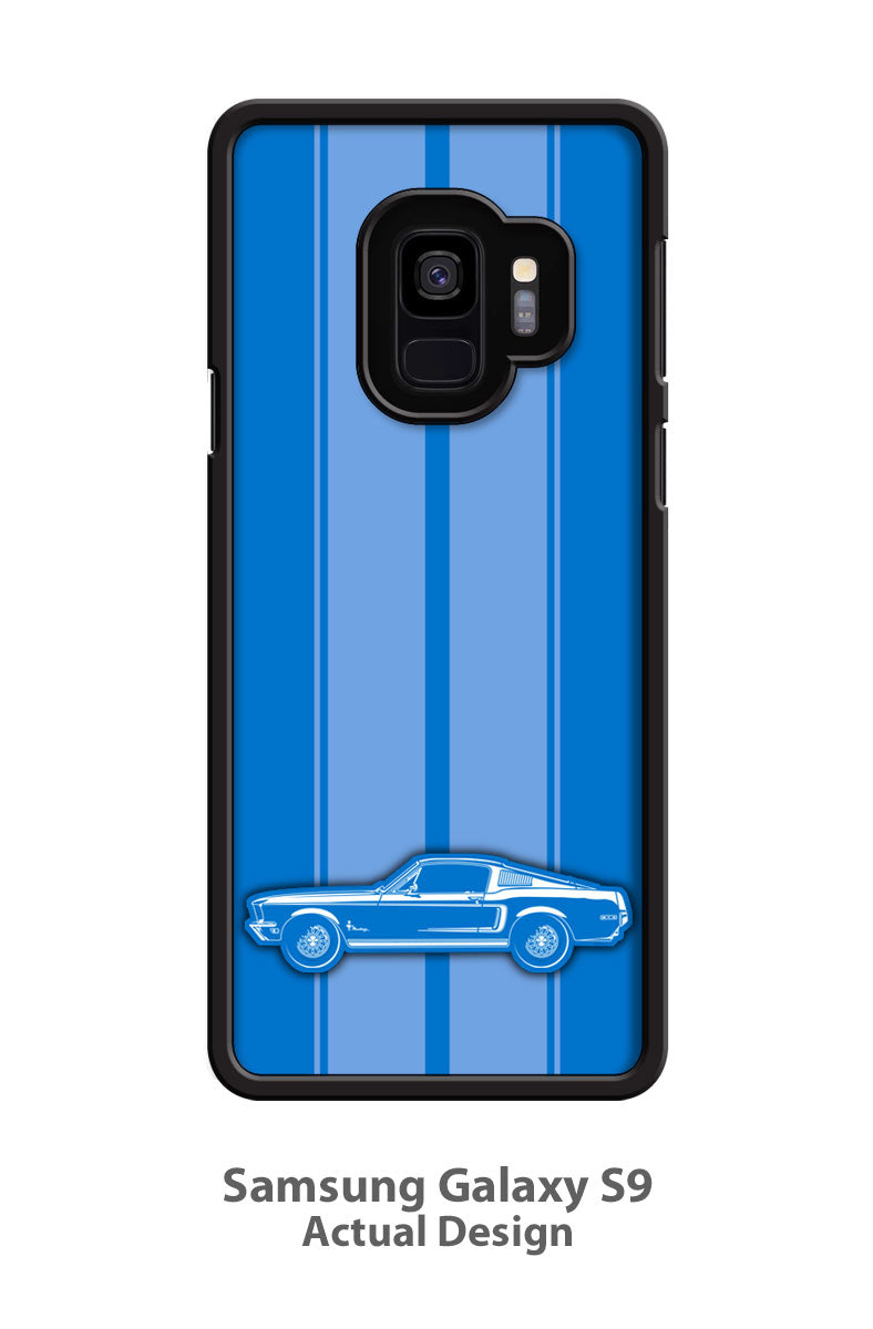 1968 Ford Mustang Base Fastback with Stripes Smartphone Case - Racing Stripes