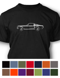 1968 Ford Mustang GT Fastback with Stripes T-Shirt - Men - Side View