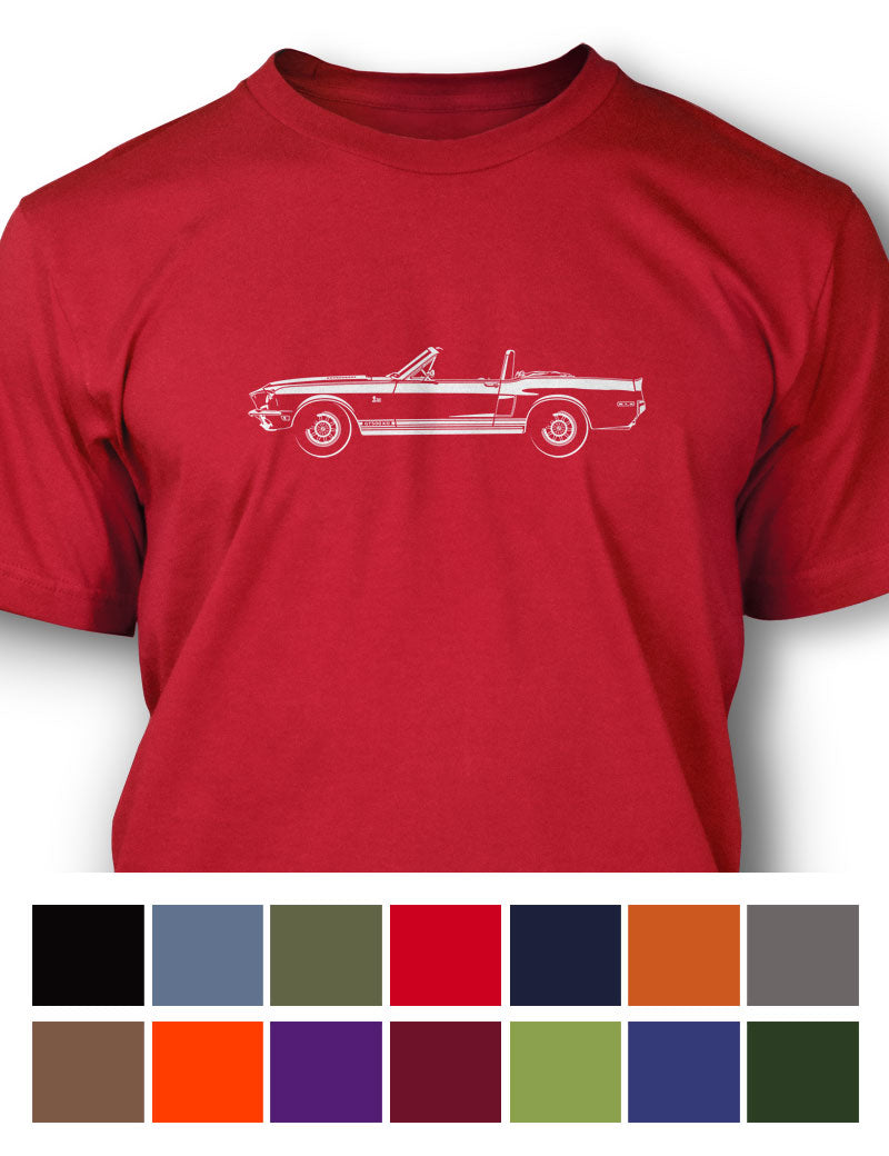 1968 Ford Mustang Shelby GT500KR Convertible T-Shirt - Men - Side View