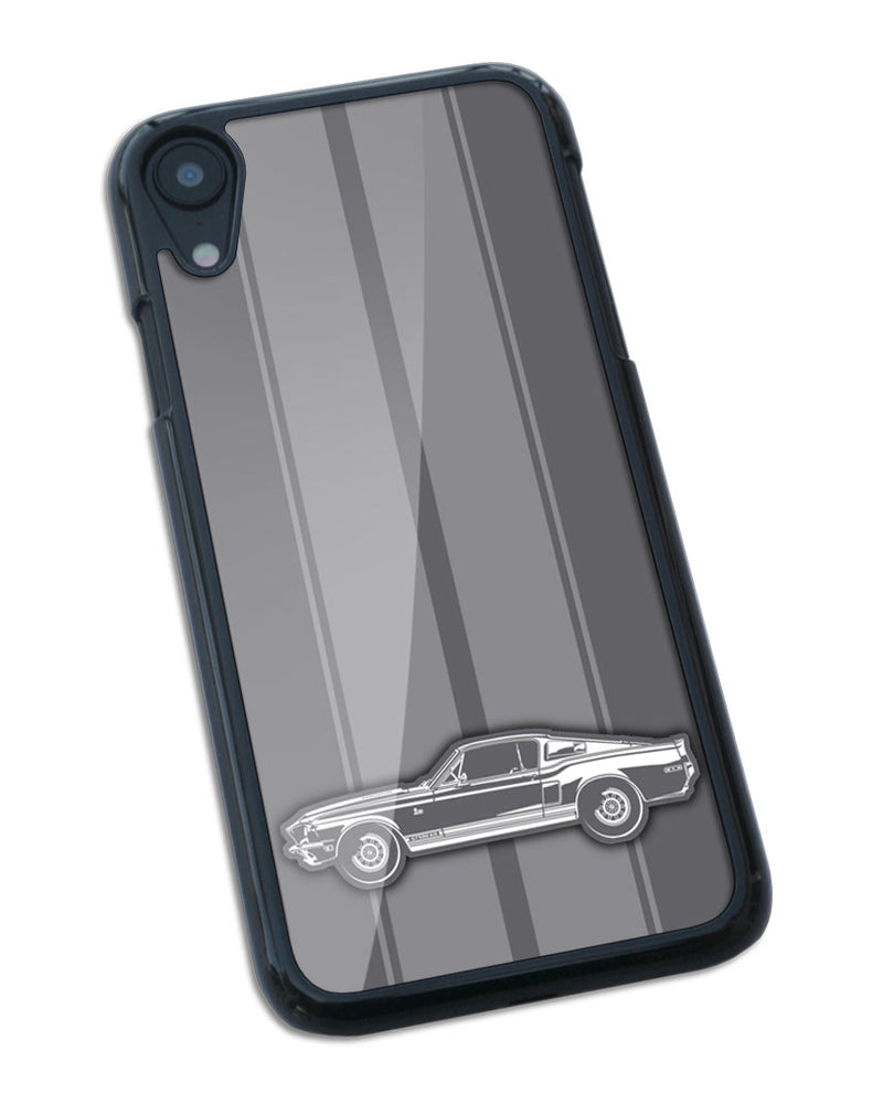 1968 Ford Mustang Shelby GT500KR Fastback Smartphone Case - Racing Stripes