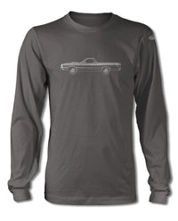 1968 Ford Ranchero GT with Stripes T-Shirt - Long Sleeves - Side View