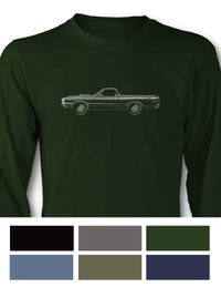 1968 Ford Ranchero GT with Stripes T-Shirt - Long Sleeves - Side View